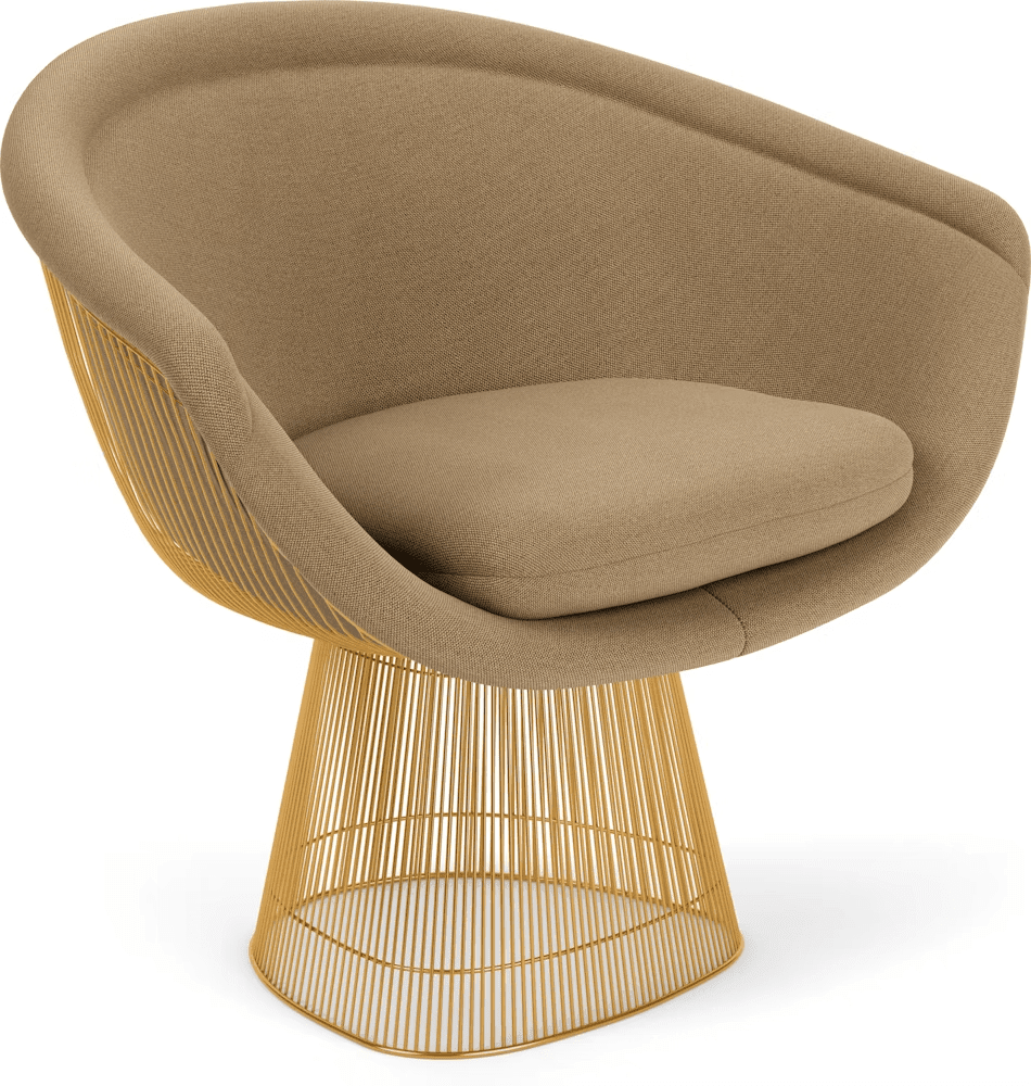 Platner Lounge Chair - Gold lounge chair Knoll 