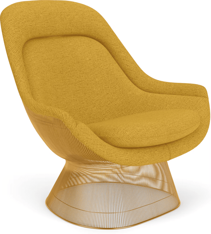 Platner Gold Plated Easy Chair lounge chair Knoll 