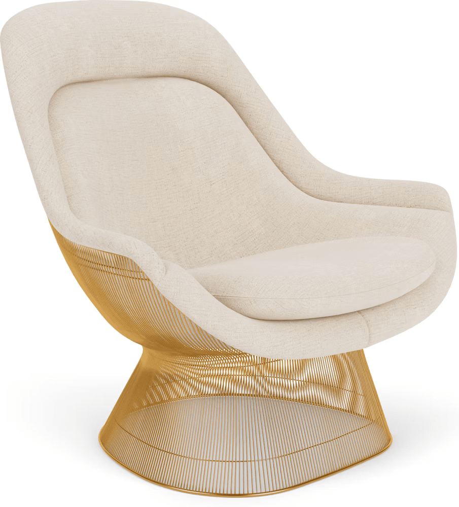 Platner Gold Plated Easy Chair lounge chair Knoll 