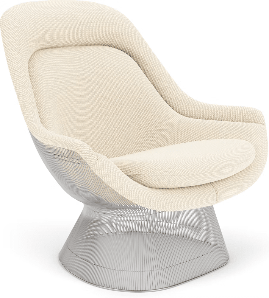 Platner Polished Nickel Easy Chair lounge chair Knoll 