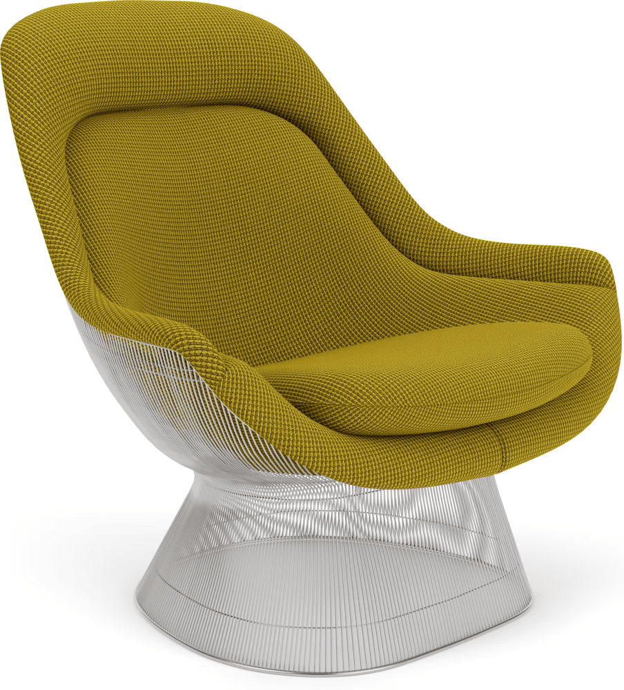 Platner Polished Nickel Easy Chair lounge chair Knoll 