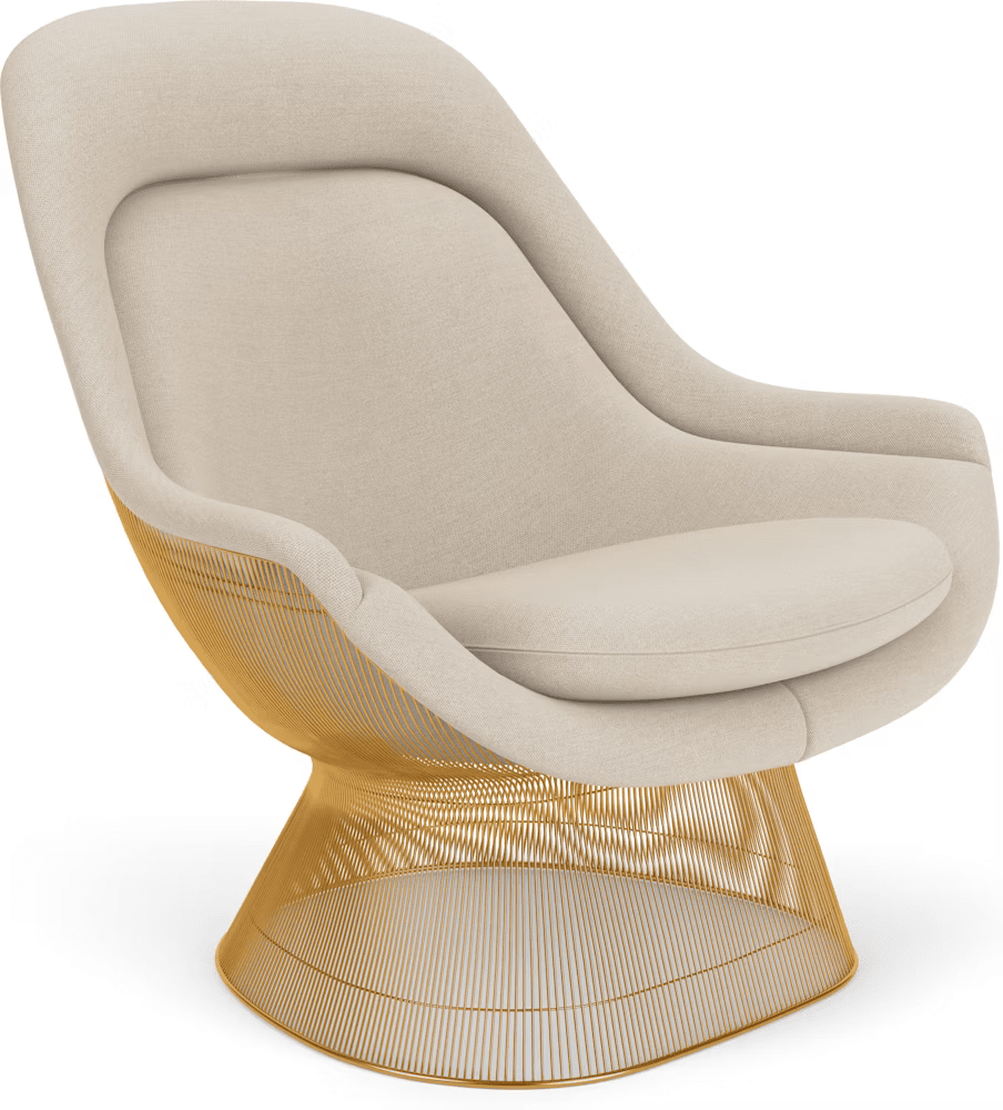 Platner Gold Plated Easy Chair lounge chair Knoll 