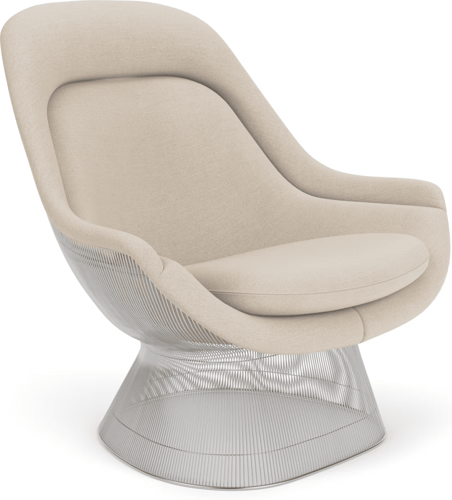 Platner Polished Nickel Easy Chair lounge chair Knoll 