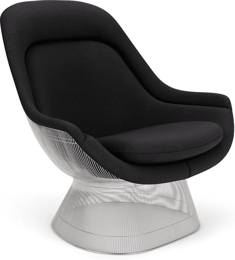 Platner Polished Nickel Easy Chair lounge chair Knoll 