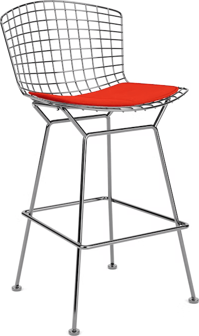 Bertoia Stool with Seat Pad bar seating Knoll 