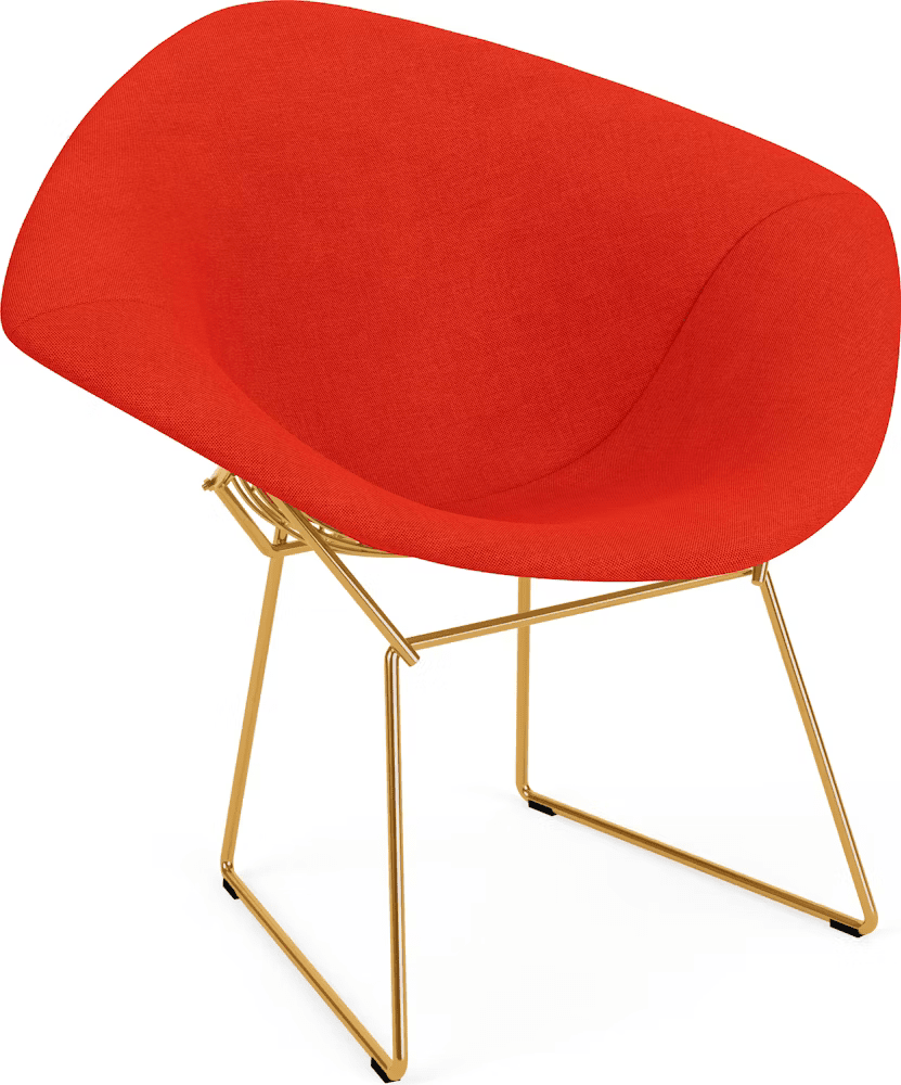 Bertoia Small Diamond Chair with Full Cover lounge chair Knoll 
