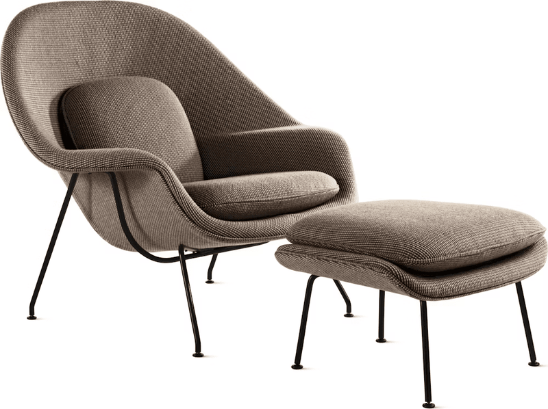 Womb Chair and Ottoman lounge chair Knoll 