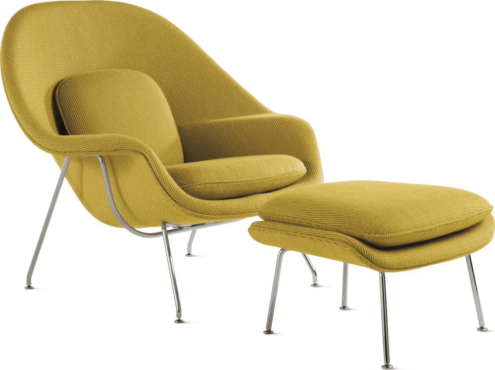 Womb Chair and Ottoman lounge chair Knoll 
