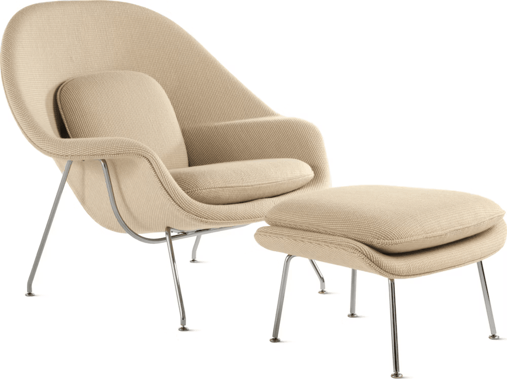 Womb Chair and Ottoman lounge chair Knoll 