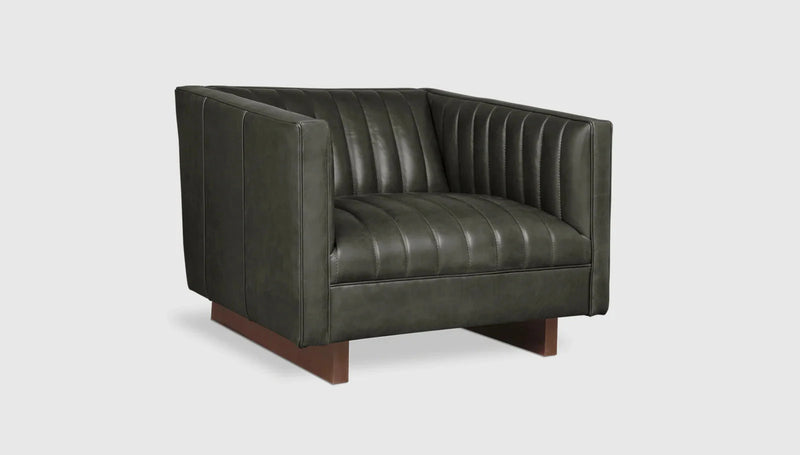 Wallace Chair lounge Gus Modern Tucson Char Leather 