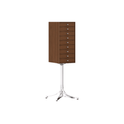 Nelson Miniature Chest 9 Drawer storage herman miller Walnut Aluminum Polished Aluminum