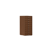 Nelson Miniature Chest 9 Drawer storage herman miller Walnut None Polished Aluminum