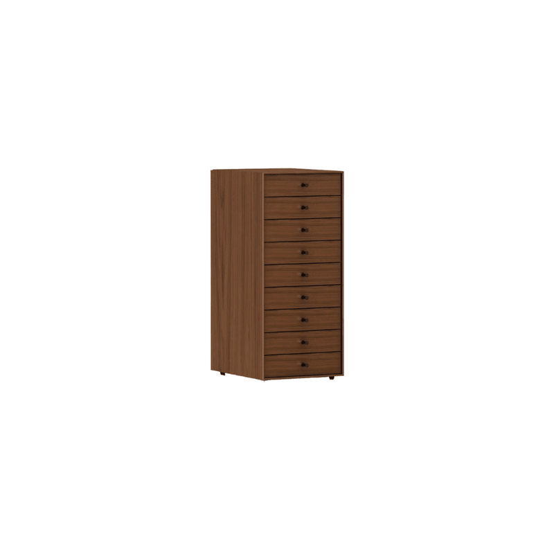 Nelson Miniature Chest 9 Drawer storage herman miller Walnut None Black