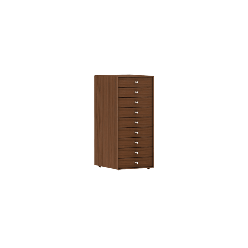 Nelson Miniature Chest 9 Drawer storage herman miller Walnut None Studio White