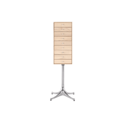 Nelson Miniature Chest 9 Drawer storage herman miller White Ash Aluminum Polished Aluminum