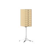 Nelson Miniature Chest 9 Drawer storage herman miller White Ash Aluminum Black