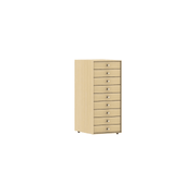 Nelson Miniature Chest 9 Drawer storage herman miller White Ash None Polished Aluminum