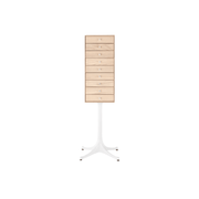 Nelson Miniature Chest 9 Drawer storage herman miller White Ash White Polished Aluminum