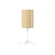 Nelson Miniature Chest 9 Drawer storage herman miller White Ash White Black