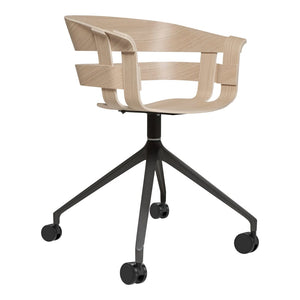 Wick Swivel Chair Chair Design House Stockholm With Wheels Oak Veneer / Dark Grey 