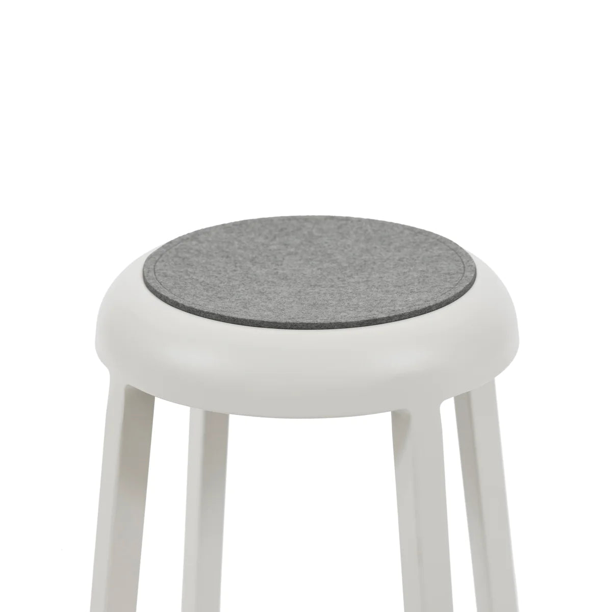 Za Seat Pad Accessories Emeco White Grey Felt 