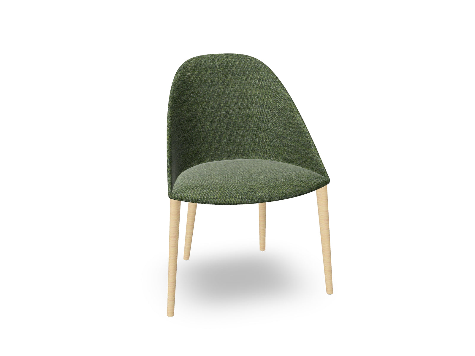Cila Fully Upholstered Chair With Timber Oak Four-leg Base