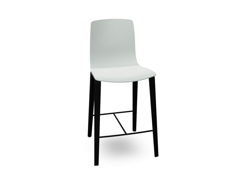 Aava 02-4 Wood Legs Polypropylene Counter & Bar Stool