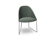 Cila Fully Upholstered Chair With Sled Base Chairs Arper 