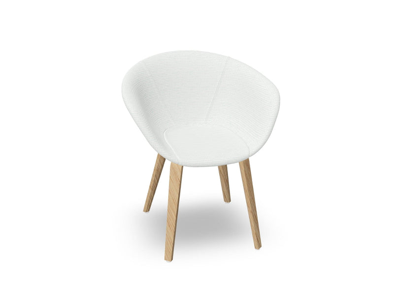 Duna 02 Wood Leg Chair With Full Upholstery Chairs Arper 