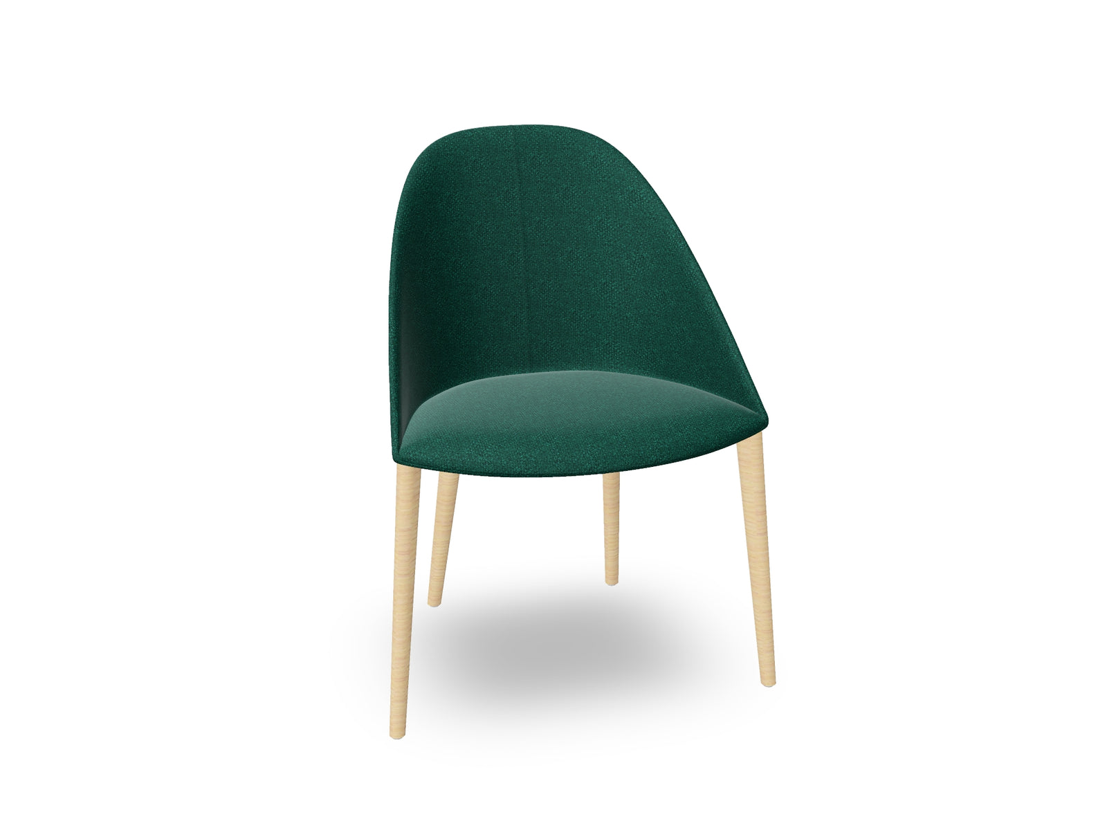 Cila Fully Upholstered Chair With Timber Oak Four-leg Base