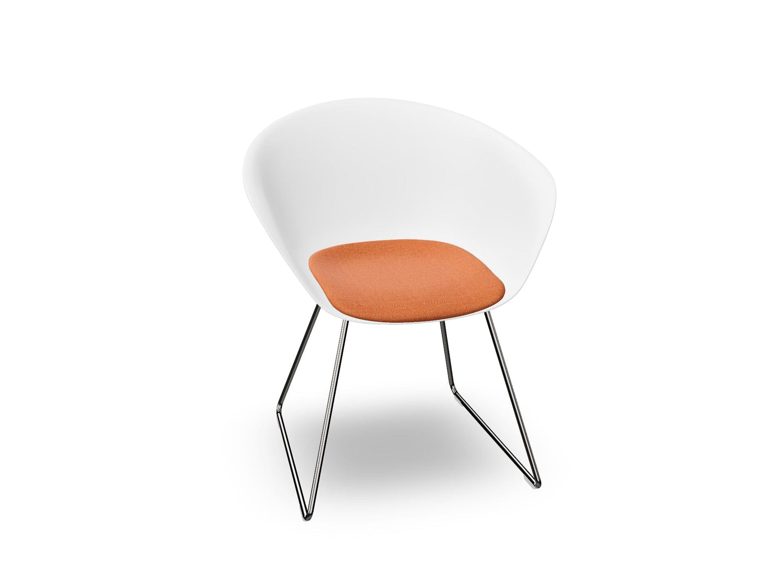 Duna 02 Sled Base Chair With Seat Cushion Chairs Arper 
