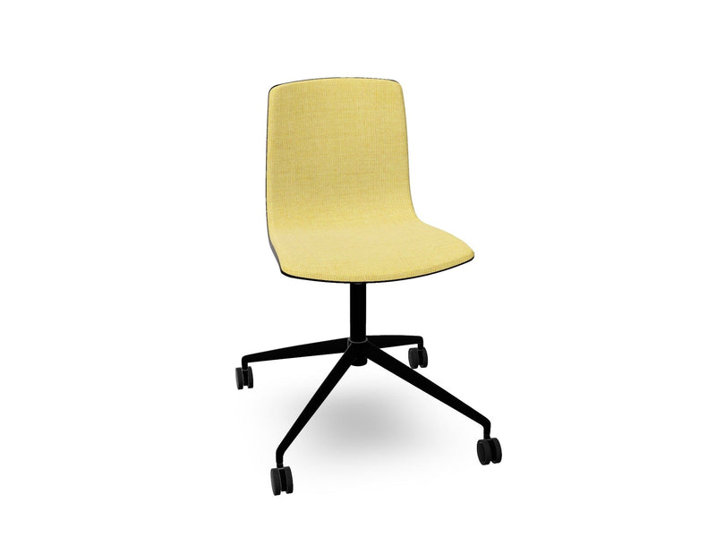 Aava 02 Fixed Trestle Base Wood Chair With Front Upholstery Chairs Arper 