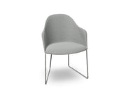 Cila Fully Upholstered Armchair With Sled Base Chairs Arper 