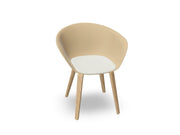 Duna 02 Wood Leg Chair With Seat Cushion Chairs Arper 
