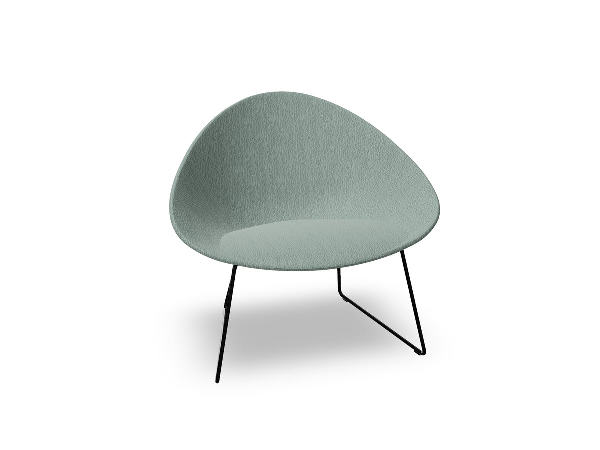 Adell Sled Base Lounge Chair With Fully Upholstered