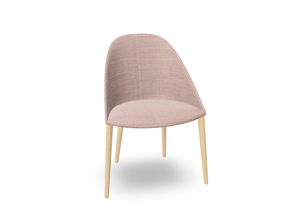 Cila Fully Upholstered Chair With Timber Oak Four-leg Base