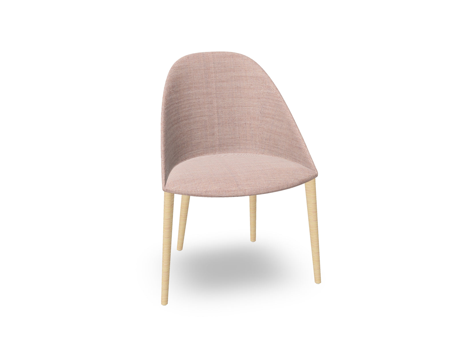 Cila Fully Upholstered Chair With Timber Oak Four-leg Base