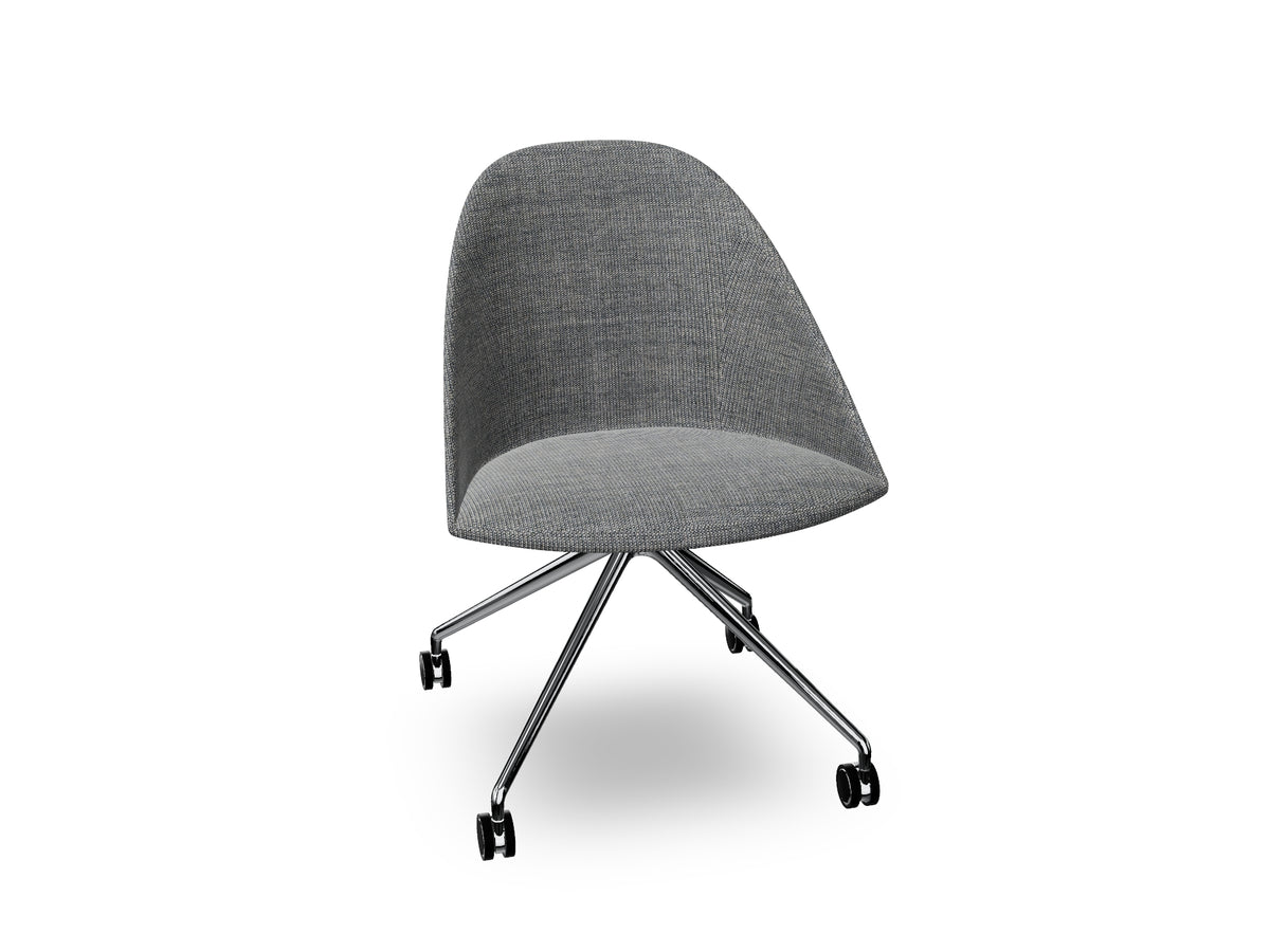 Cila Fully Upholtered Chair With Fixed Trestle Base