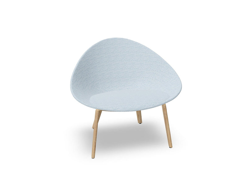 Adell 4 Leg Wood Lounge Chair With Fully Upholstered lounge chair Arper 