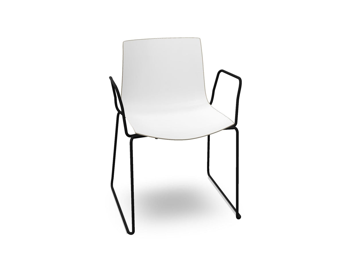 Catifa 46 Polypropylene Bi-Color Sled Base Chair Side/Dining Arper 