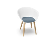 Duna 02 Wood Leg Chair With Seat Cushion Chairs Arper 
