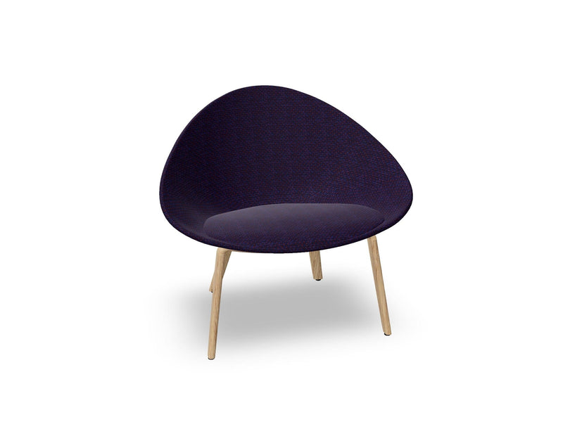 Adell 4 Leg Wood Lounge Chair With Fully Upholstered lounge chair Arper 