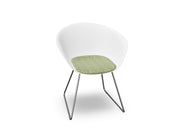 Duna 02 Sled Base Chair With Seat Cushion Chairs Arper 