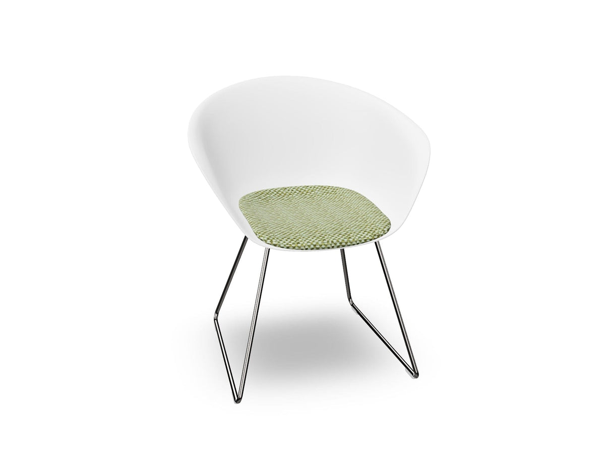 Duna 02 Sled Base Chair With Seat Cushion Chairs Arper 