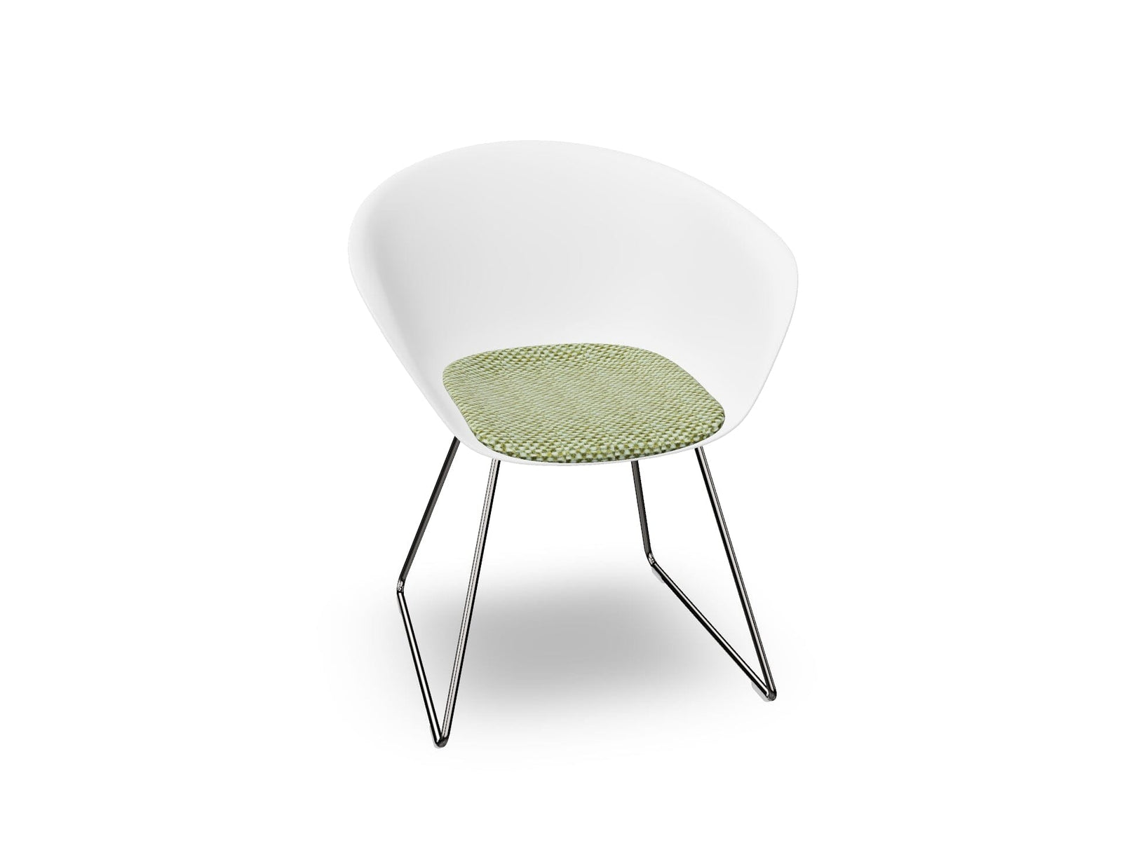 Duna 02 Sled Base Chair With Seat Cushion Chairs Arper 
