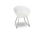 Duna 02 Sled Base Chair With Seat Cushion Chairs Arper 