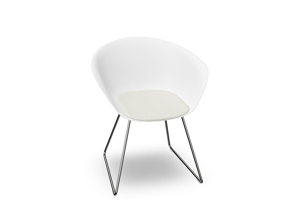 Duna 02 Sled Base Chair With Seat Cushion Chairs Arper 