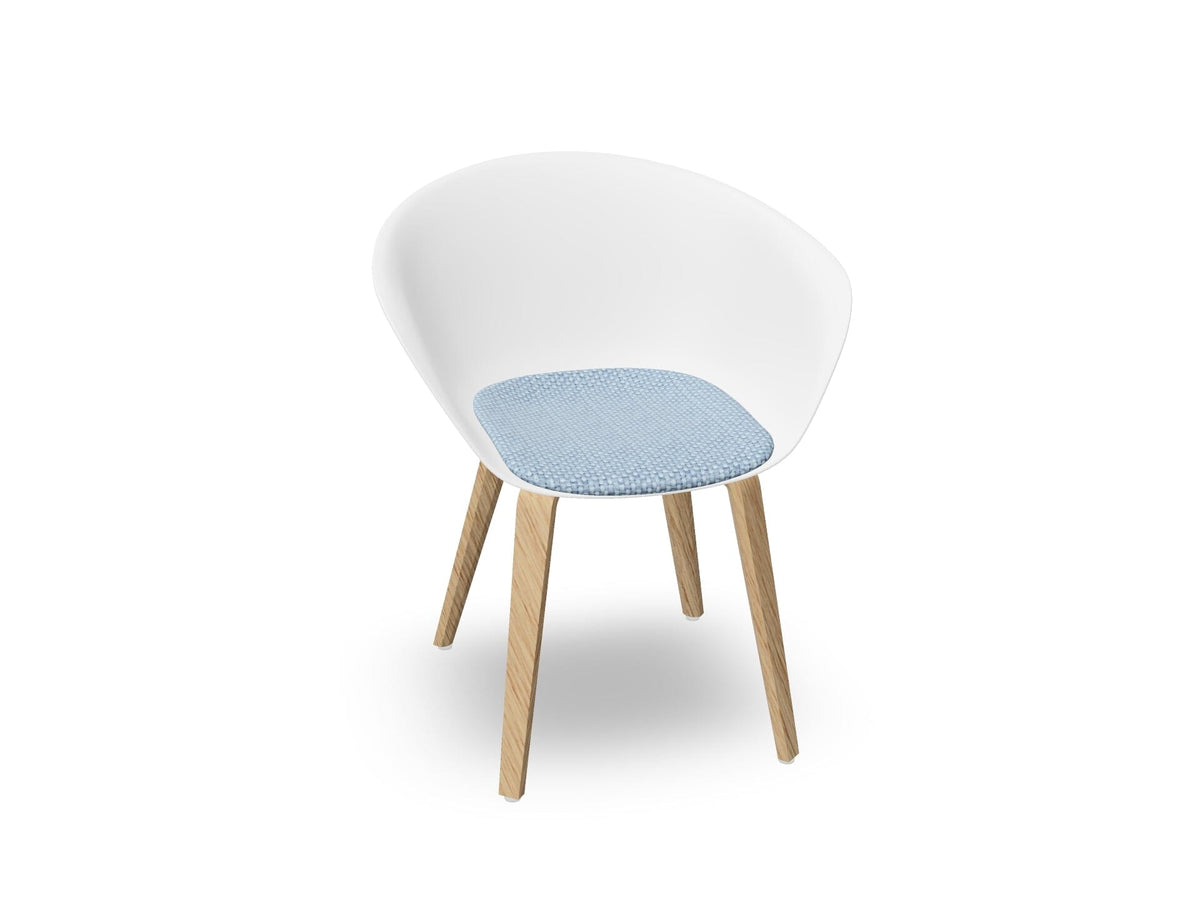 Duna 02 Wood Leg Chair With Seat Cushion Chairs Arper 