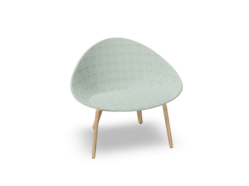 Adell 4 Leg Wood Lounge Chair With Fully Upholstered lounge chair Arper 