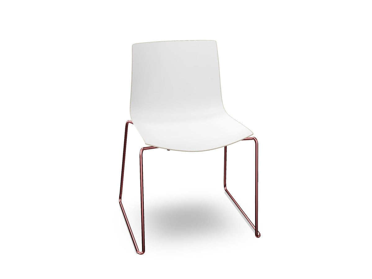 Catifa 46 Polypropylene Bi-Color Sled Base Chair Side/Dining Arper 